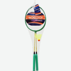 Набор для бадминтона 2 ракетки + волан PL-004 в сетке в ассортименте 190 г