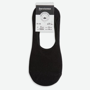 Следки женские InExtenso черные, 3 пары
