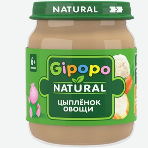 Пюре GIPOPO цыпленок/цветная капуста/морковь 100г стекло