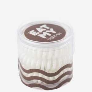 EAT MY Резинка для волос в цвете  Пломбир , мини упаковка Plombiere, 3 шт.