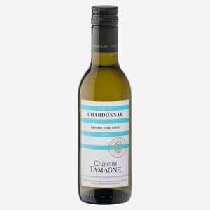 Вино «Шато Тамань» Шардоне белое сухое Россия, 0,187 мл
