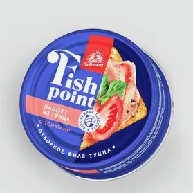 Паштет из филе тунца полосатого с томатами 80г