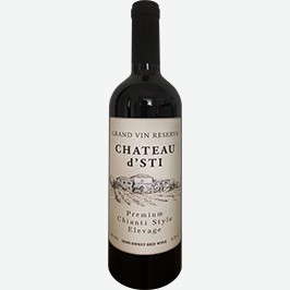 Вино Премиум Кьянти, Стиль Элеваж Шато Де Сти, Красное, Полусладкое, 0,75 Л