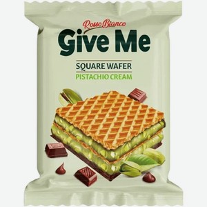 Вафля Rosso Bianco Give Me с фисташковым кремом и кусочками фисташек 26г