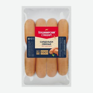 Сардельки Владимирский Стандарт Свиные весовые 300 г