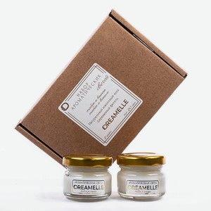 DREAMELLE Набор миниатюрных ароматических свечей, Табак и вишня / Табак и ваниль. 2 шт по 20 мл