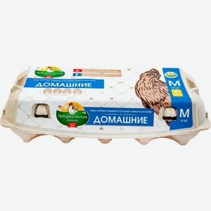 Яйцо куриное Чебаркульская Птица Домашнее С1 10 шт., картон