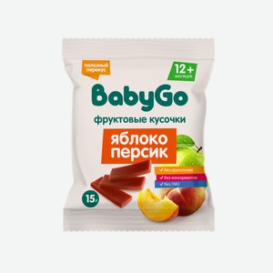 Кусочки фруктовые BabyGo из персиков и яблок 15г