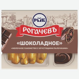 Сгущённое Молоко Рогачёв с сахаром и какао 7.5% + Хлебные палочки, 47г