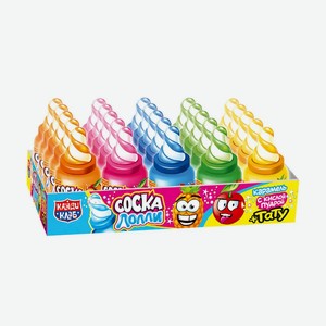 Карамель с кислой пудрой и татуировкой  Соска Лолли , Канди клаб, 5 г, в ассортименте