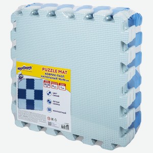 ЮНЛАНДИЯ Коврик-пазл напольный мягкий, 9 элементов