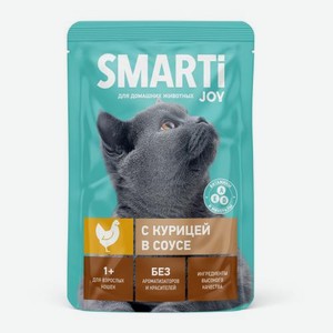 Влажный корм для кошек Smarti Joy с курицей в соусе 75г 75 г