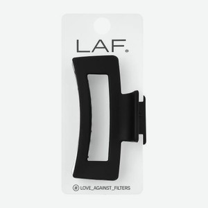 Краб для волос LAF черный матовый прямоугольный База 21 г