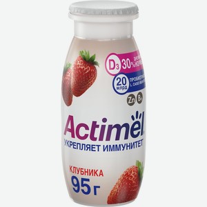 Продукт кисломолочный ACTIMEL Клубника с цинком 1,5% без змж, Россия, 95 г