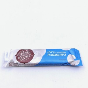 Батончики Bon Time с нугой и вкусом пломбира, БонТайм/BonTime,  20 г