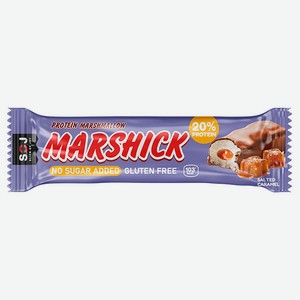 Батончик протеиновый Soj MARSHMALLOW с соленой карамелью в молочном шоколаде, 30 г