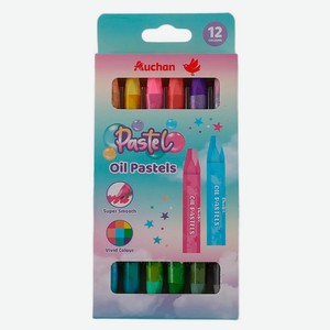 Набор коллекция Вейв, масляной пастели АШАН Красная птица, 12 цветов