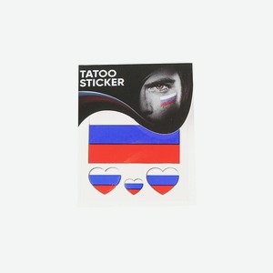 Переводное тату-флаг RUS, 4 наклейки