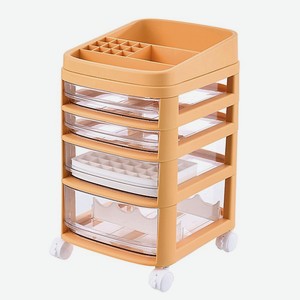 JOLI ANGEL Стеллаж косметолога 4 ящика + полка-органайзер, цвет: Бежевый