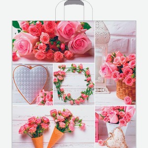 Пакет Артпласт с петлевой ручкой 45*45см в ассортименте 34 г