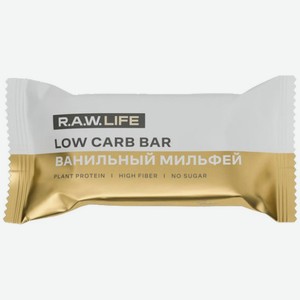 Батончик R.A.W.Life Low Carb протеиновый Ванильный Мильфей, 35г