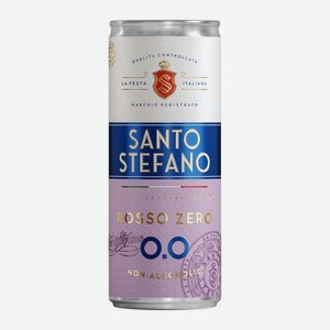 Напиток Santo Stefano Zero красный игристый полусладкий 0.5% 250мл