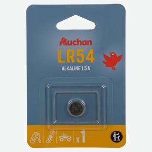 Батарейка алкалиновая АШАН Красная птица LR54, 1 шт