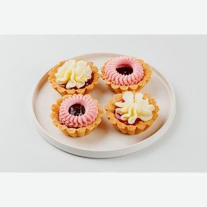 Корзиночки-мини "Малина-клубника" с масляным кремом, 4 шт 150 г