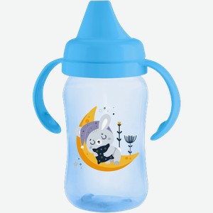 Поильник с пластиковым носиком 270мл в ассортименте