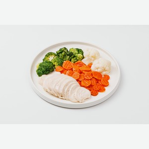 Куриное филе отварное с бланшированными овощами 280 г