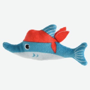 Игрушка для кошек Акула с кошачьей мятой, 5х9,8 см
