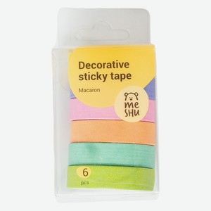 Набор клейких декоративных лент MESHU  Macaron , 6шт