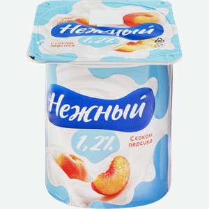 Продукт йогуртный CAMPINA Нежный с соком персика 1,2%, без змж, 100г