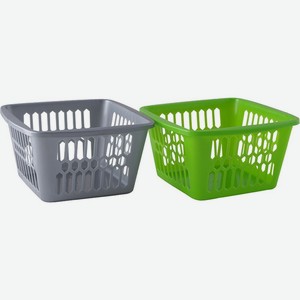 Корзинка Полимербыт 20.2x20.2x10.9 см, цвет в ассортименте, 1 шт.