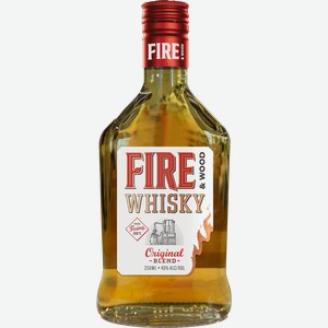 Виски FIRE&WOOD Original Российский купажированный ординарный 40%, 0.25л