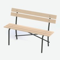 Скамья со спинкой, на металлокаркасе 1,2 м. Формула роста ООО