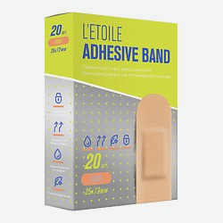 ЛЭТУАЛЬ Лейкопластырь медицинский бактерицидный Letoile Adhesive band 25х72 мм