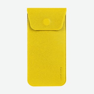 FLEXPOCKET Футляр для ручек/очков Flexpocket из экокожи Saffiano, на магните, цвет - желтый, Желтый
