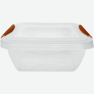 Контейнер для продуктов PLAST TEAM Helsinki, с защелками, квадр, натуральный PT5009/ЛНАТ-18, Россия, 0,5 л