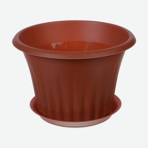 Кашпо Кэрол D160мм 1л с подставкой Терракотовый М 3155