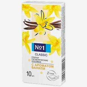 Бумажные платочки двухслойные Bella №1 Classic с ароматом ванили, 10 шт