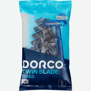 Станки одноразовые для бритья мужские DORCO 2 лезвия, 5шт