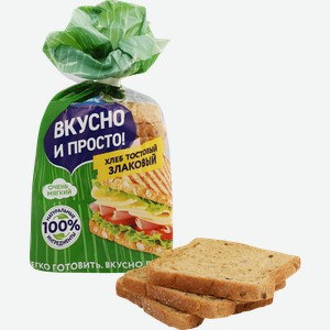 Хлеб злаковый КОЛОМЕНСКОЕ Тостовый, в нарезке, 250г
