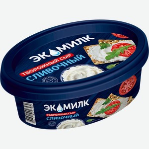 Сыр творожный ЭКОМИЛК 60%, без змж, 120г