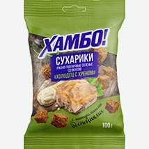 Сухарики Хамбо, Ржано-пшеничные, Холодец С Хреном, 100 Г