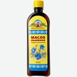 Масло Льняное Мария, Нерафинированное, 500 Мл