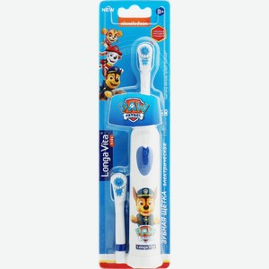 Зубная щетка электрическая детская LONGA VITA Paw Patrol 2 насадки, 3+, KAB-3, в ассортименте