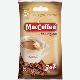 Напиток Кофейный Маккофе Ориджинал, Растворимый, 3 В 1, 5 Шт. Х 20 Г