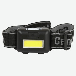 Фонарь налобный Camelion LED5355 черный 1Вт COB LED 3 реж 3XAAA пл/блист