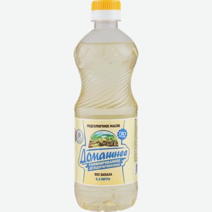 Масло подсолнечное ДОМАШНЕЕ рафинированное дезодорированное, высший сорт, 500мл